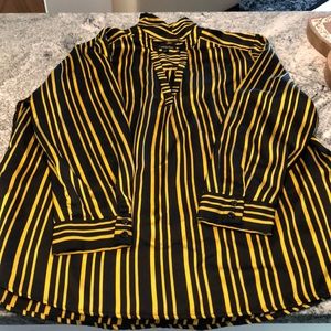 INC black and gold silk tunic